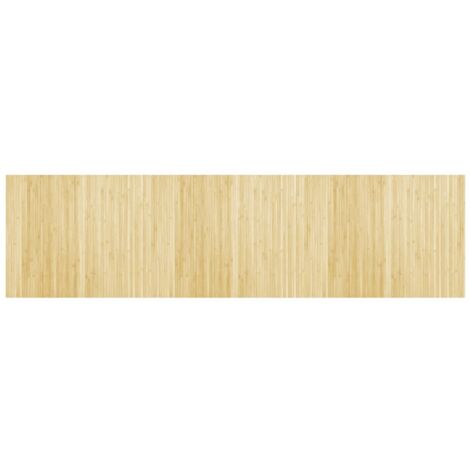 vidaXL Tappeto Rettangolare Natura Chiaro 80x300 cm in Bambù