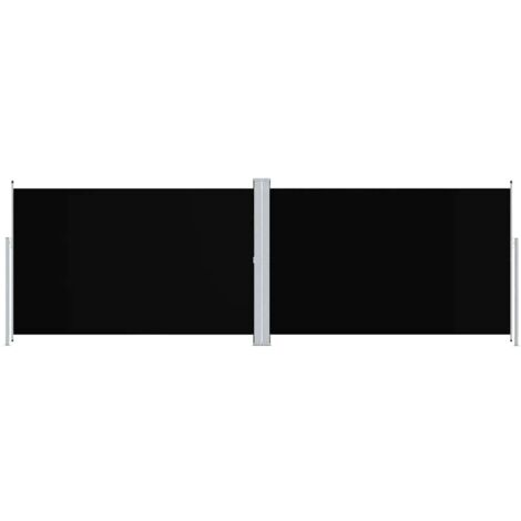 vidaXL Tenda da Sole Laterale Retrattile Nera 200x600 cm