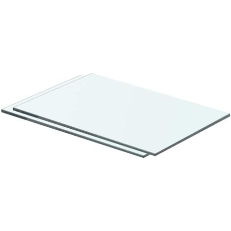 vidaXL Mensole in Vetro Trasparente 2 pz 40x20 cm