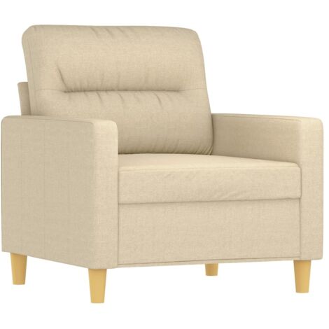 vidaXL Poltrona Crema 60 cm in Tessuto