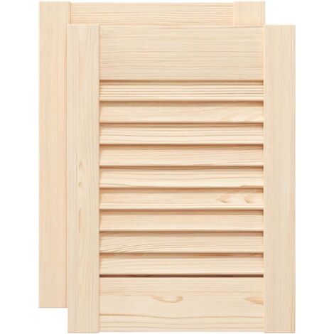 Ante con Design a Lamelle 2 pz 39,5x29,5 cm in Legno di Pino vidaXL