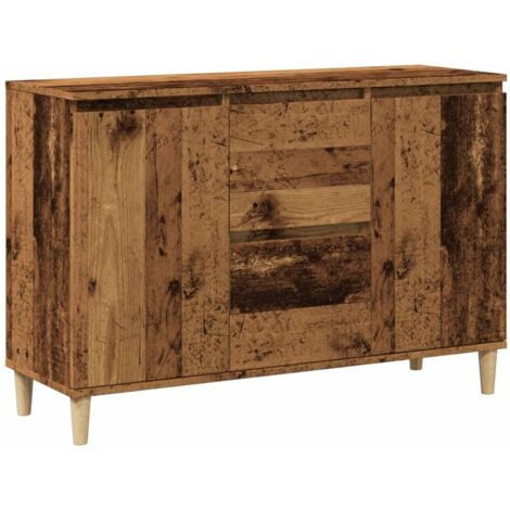 vidaXL Credenza Legno Antico 102x35x70 cm in Legno Multistrato