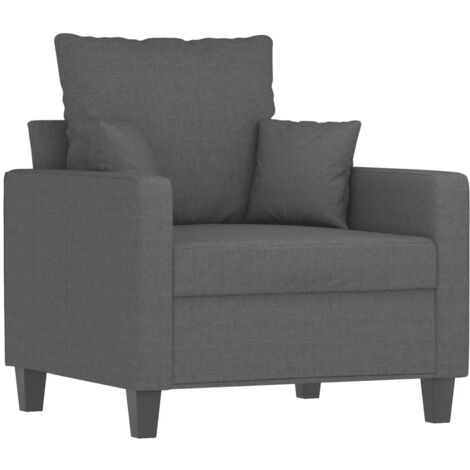 Poltrona Grigio Scuro 60 cm in Tessuto vidaXL 646795