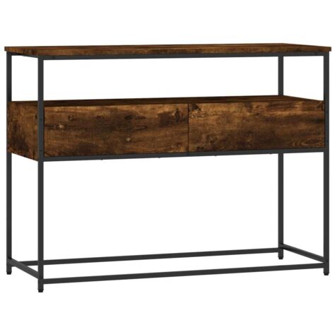 vidaXL Tavolino Consolle Rovere Fumo 100x40x75 cm in Legno Multistrato