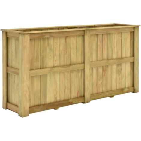 vidaXL Fioriera Rialzata 196x50x100 cm in Legno di Pino Impregnato