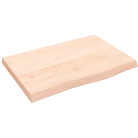 Ripiano a Parete 60x40x4 cm Legno Massello Rovere Non Trattato
