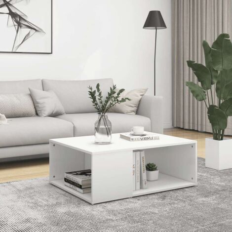 vidaXL Tavolino da Salotto Bianco 90x67x33 cm in Legno (1/5)