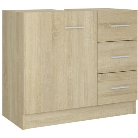 vidaXL Mobile Sottolavabo Rovere Sonoma 63x30x54 cm Legno