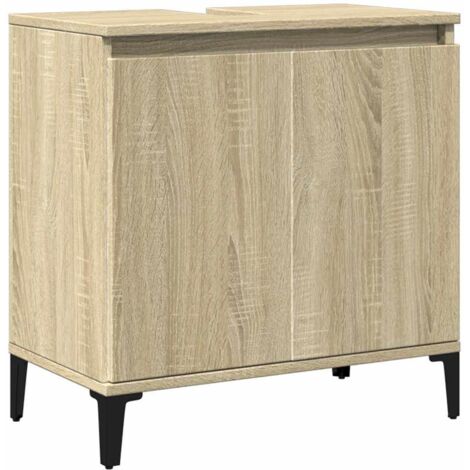 vidaXL Mobile Lavabo Rovere Sonoma 58x33x60 cm in Legno Multistrato