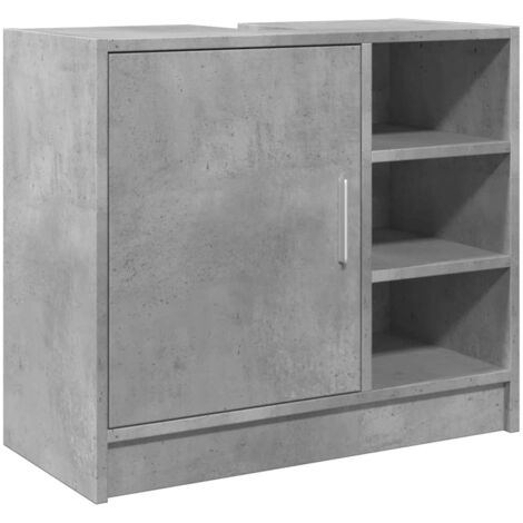 vidaXL Mobile Lavabo Grigio Cemento 63x29x55 cm in Legno Multistrato