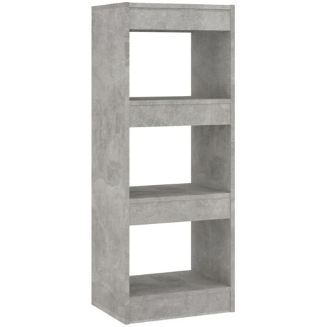 vidaXL Libreria/Divisorio Grigio Cemento 40x30x103 cm in Truciolato