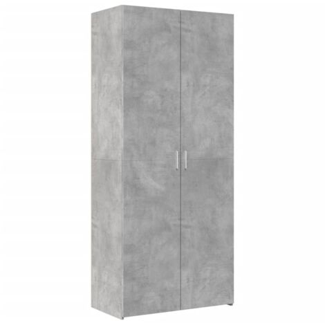vidaXL Credenza Grigio Cemento 80x42,5x185 cm in Legno Multistrato (1/5)