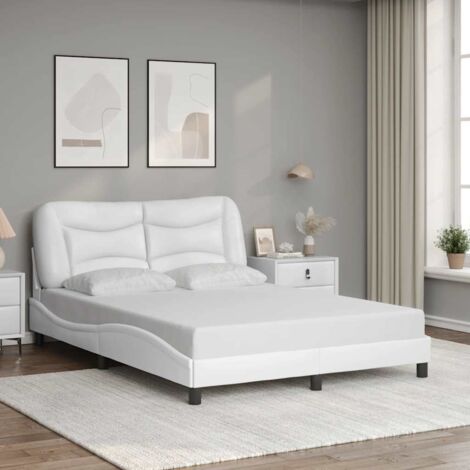vidaXL Giroletto senza Materasso Hvar Bianco 140x190 cm in Similpelle (1/5)