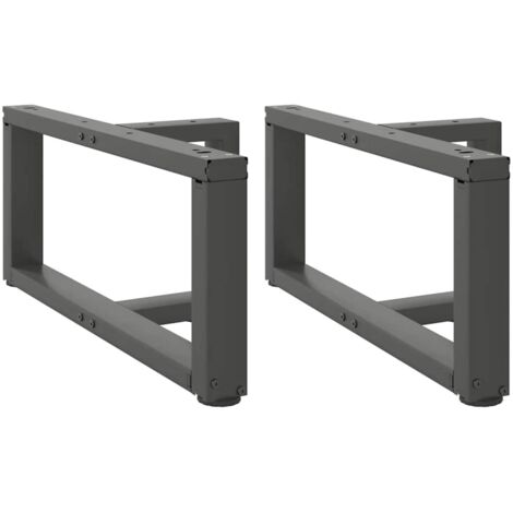 vidaXL Gambe per Tavolino da Caffè a Forma di T 2 pz Antracite 70x25x(30-31) cm Acciaio