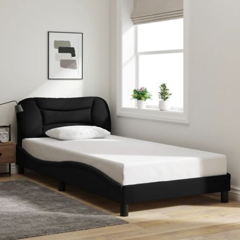 vidaXL Giroletto senza Materasso Hvar Nero 100x200 cm in Tessuto (1/5)