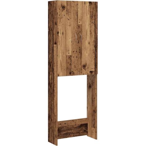 vidaXL Mobile per Lavatrice Legno Antico 64x25,5x190 cm