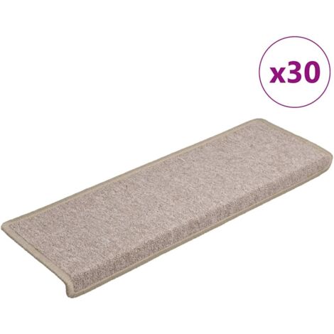vidaXL Tappetini per scale 30 pz 65x21x4 cm Talpa Bordo rettangolare