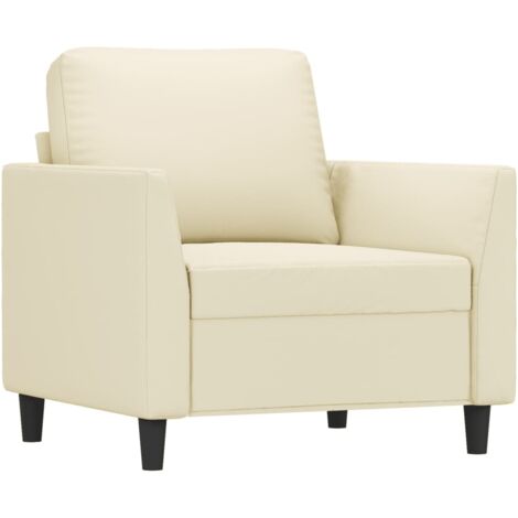 vidaXL Poltrona Crema 60 cm in Similpelle