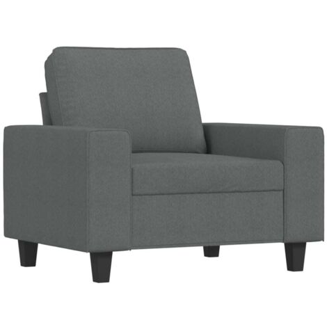 Poltrona Grigio Scuro 60 cm in Tessuto vidaXL 730340