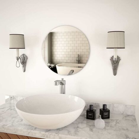 vidaXL Specchio da Parete 40 cm in Vetro Circolare