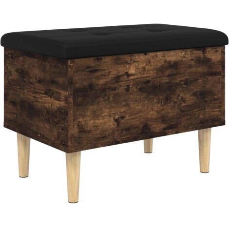 vidaXL Panca Portaoggetti Rovere Fumo 62x42x46 cm Legno Multistrato