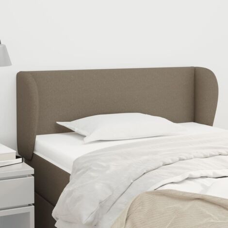 vidaXL Testiera ad Orecchio Tortora 103x23x78/88 cm in Tessuto (1/5)