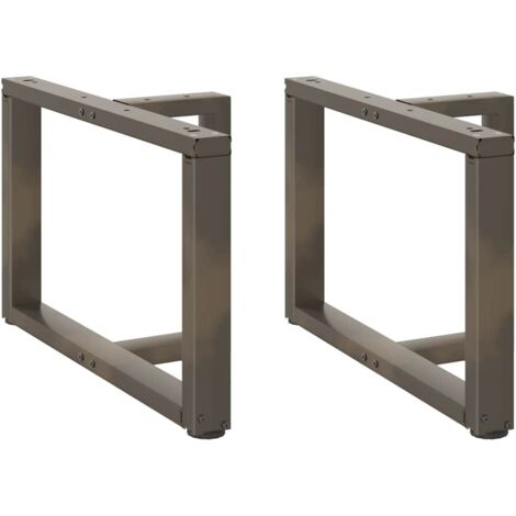 vidaXL Gambe per Tavolino da Caffè a Forma di T 2 pz Nere 70x25x(42-43) cm Acciaio