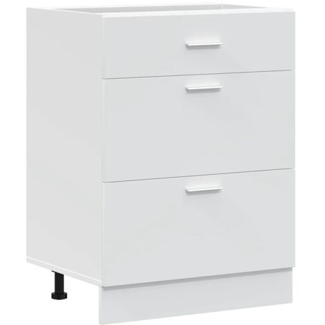 vidaXL Base da Cucina “Lyon” Bianco in Legno Multistrato