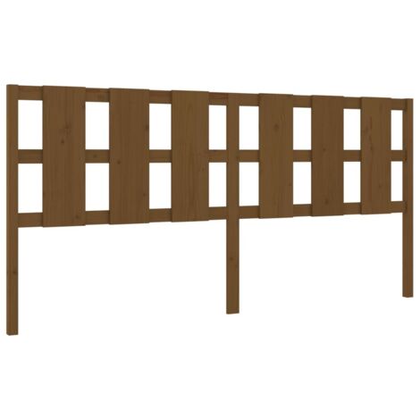 vidaXL Testiera per Letto ambra 205,5x4x100 cm Legno Massello di Pino (1/5)