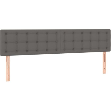 vidaXL Testiera 2 pz Grigio 80x5x78/88 cm in Similpelle