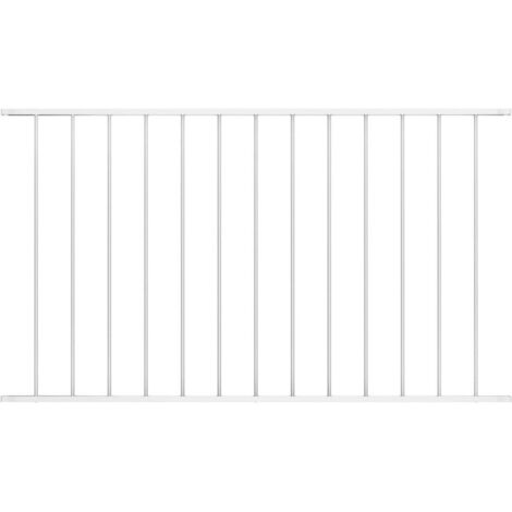 vidaXL Pannello di recinzione in acciaio verniciato a polvere 1,63x1,25 m bianco