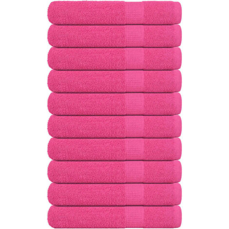 vidaXL Asciugamani per Sauna 10 pz Rosa 80x200 cm 360 g/m² 100% Cotone