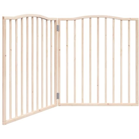 vidaXL Cancello per Cani Pieghevole 2 Pannelli 160 cm Legno di Pioppo
