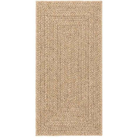 vidaXL Tappeto ZIZUR Beige 60x110 cm Aspetto Iuta Interni ed Esterni
