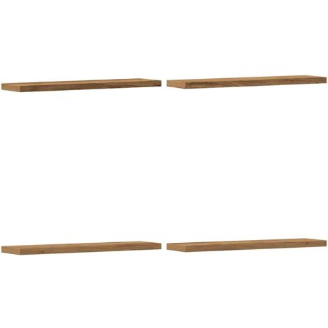 vidaXL Mensole Parete 4pz Rovere Artigianale 40x10x1,5cm in Truciolato