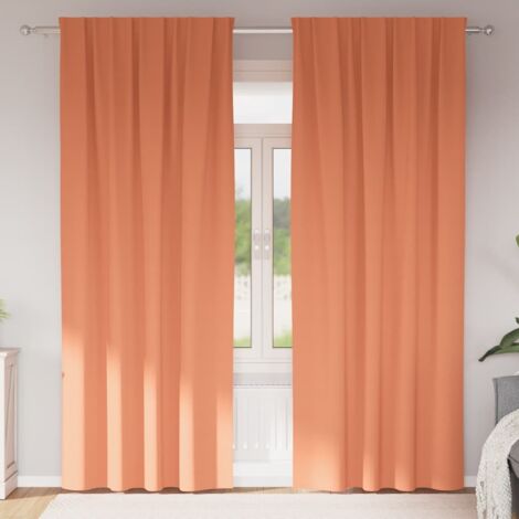 vidaXL Tende Blackout con Anelli Terracotta Poliestere