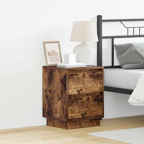 vidaXL Armadio da Notte con cassetto con Rovere fumé 39 x 34.5 x 50 cm (1/5)