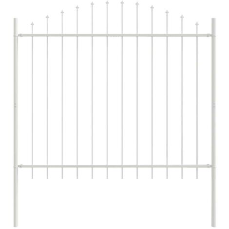 vidaXL Recinzione per Giardino Bianco 170 x 150 cm