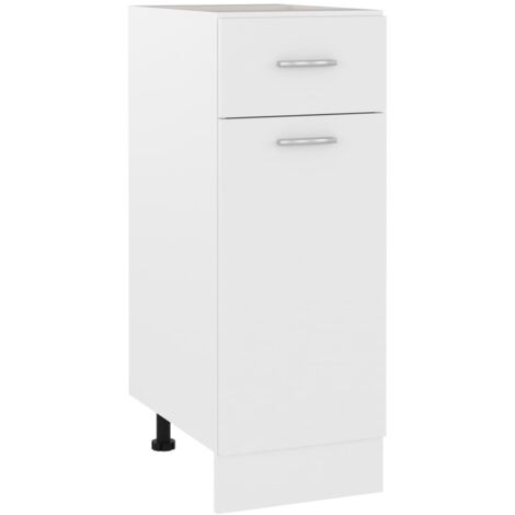 vidaXL Armadio con Cassetto “Lyon” Bianco 30x46x81,5 cm