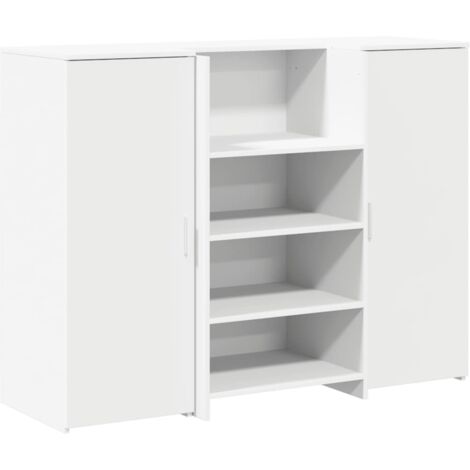 vidaXL Banco Reception Bianco 135x50x103,5 cm in Legno Multistrato