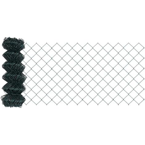 vidaXL Recinzione a rete metallica Verde 10 x 0.4 m Acciaio (1/5)