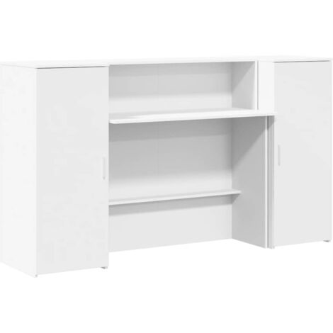 vidaXL Banco Reception Bianco 180x50x103,5 cm in Legno Multistrato