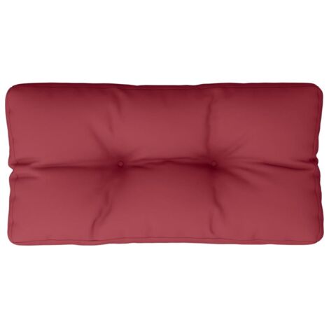 Cuscino per Pallet Rosso Vino 80x40x12 cm in Tessuto vidaXL
