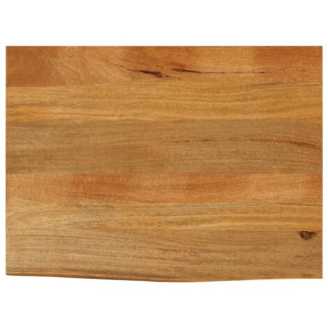 vidaXL Piano Tavolo Bordi Vivi 90x60x2,5 cm in Legno Massello di Mango