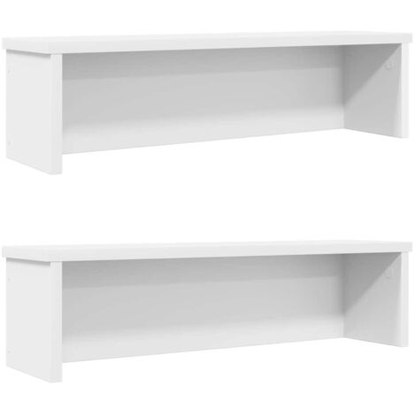 vidaXL Scaffali da Cucina Impilabili 2 pz Bianchi 50x15x16 cm