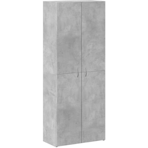 vidaXL Schedario Grigio Cemento 60x32x153 cm in Truciolato