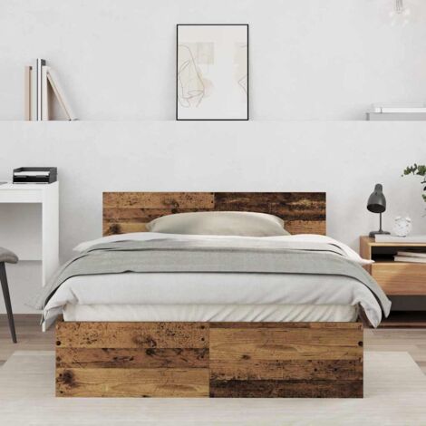 vidaXL Telaio del Letto Legno vecchio 120 x 190 cm Legno multistrato