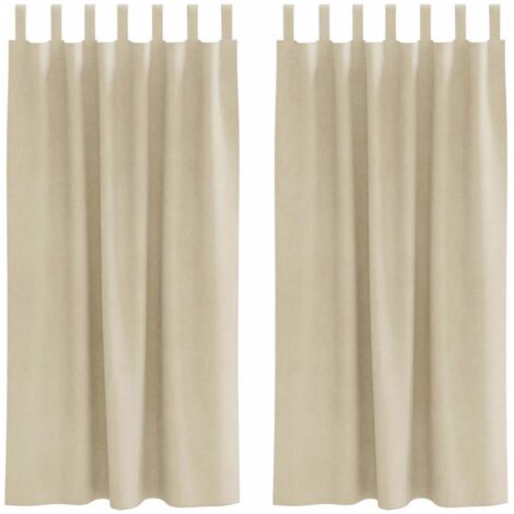 vidaXL Tende 2 pcs Crema 140 x 175 cm Velluto