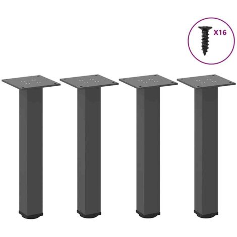 Gambe per tavolino 4 pz Antracite 42-44 cm Acciaio vidaXL