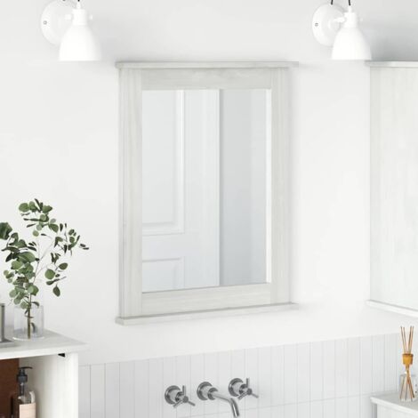 vidaXL Specchio Rettangolare VIGO Bianco Antico 55,5 x 5 x 70 cm